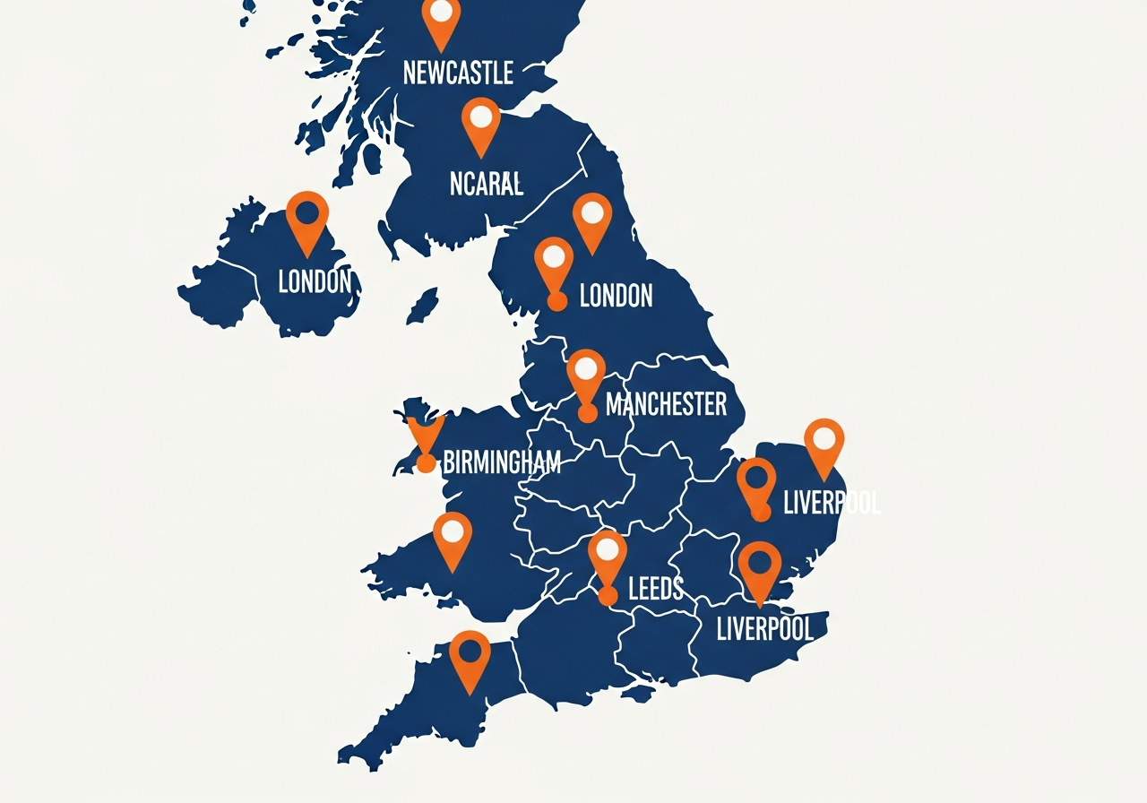 Driving test centres across England